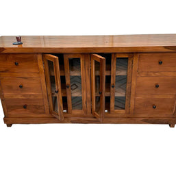 Lucullan Teak Wood Sideboard Crockery Storage Cabinet