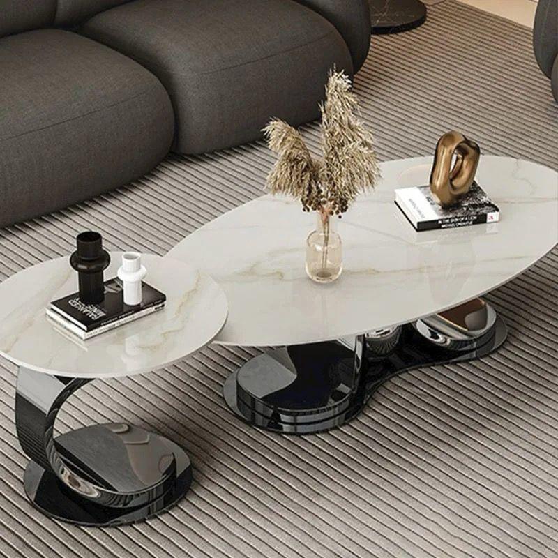 Wooden Twist Butterfly Shape Coffee Table Marble Top and Golden Finish Elegant Centerpiece for Your Living Room Decor - WoodenTwist