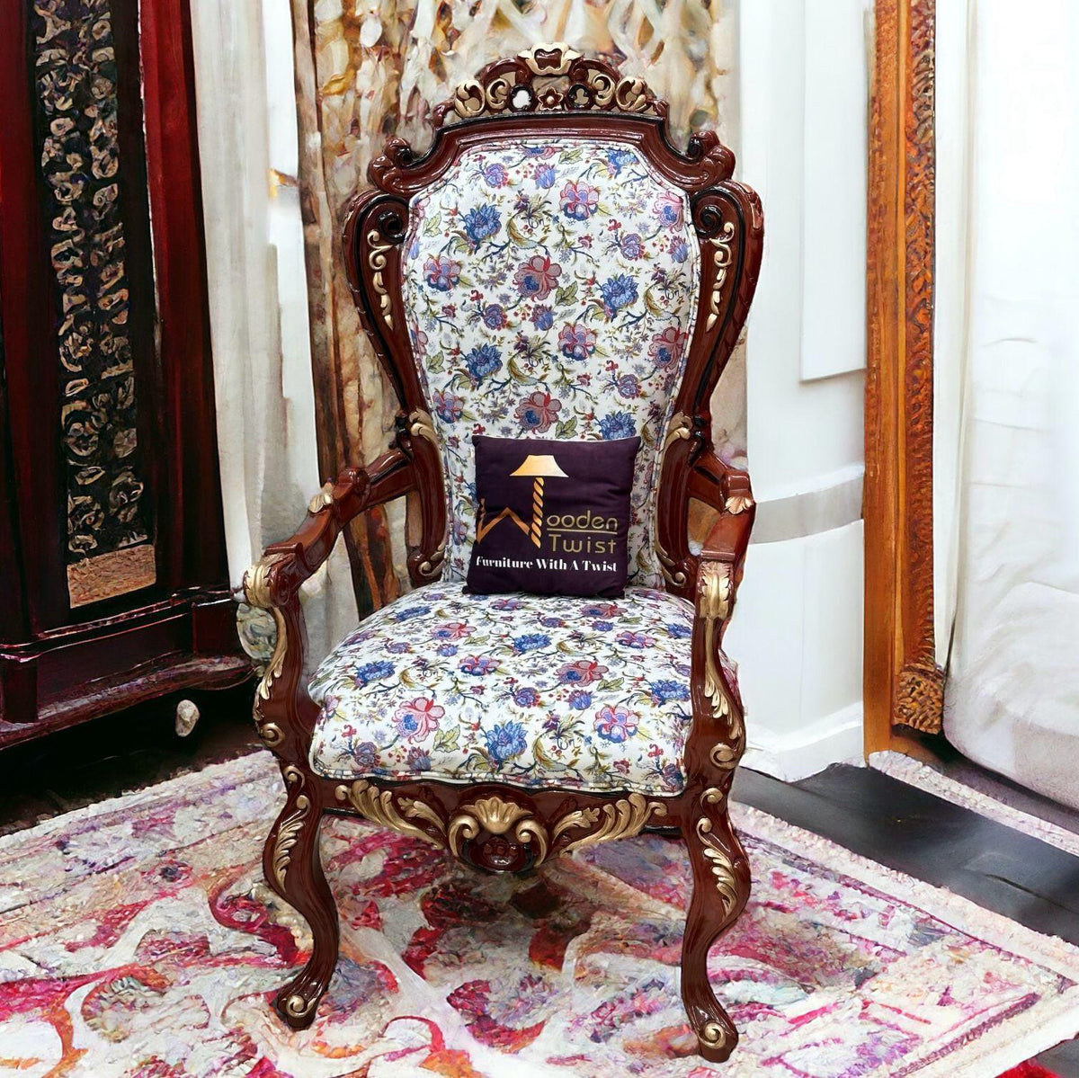 Deluxe Teak Wood Living Room Chair