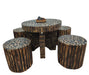 Round Coffee Table with Stools