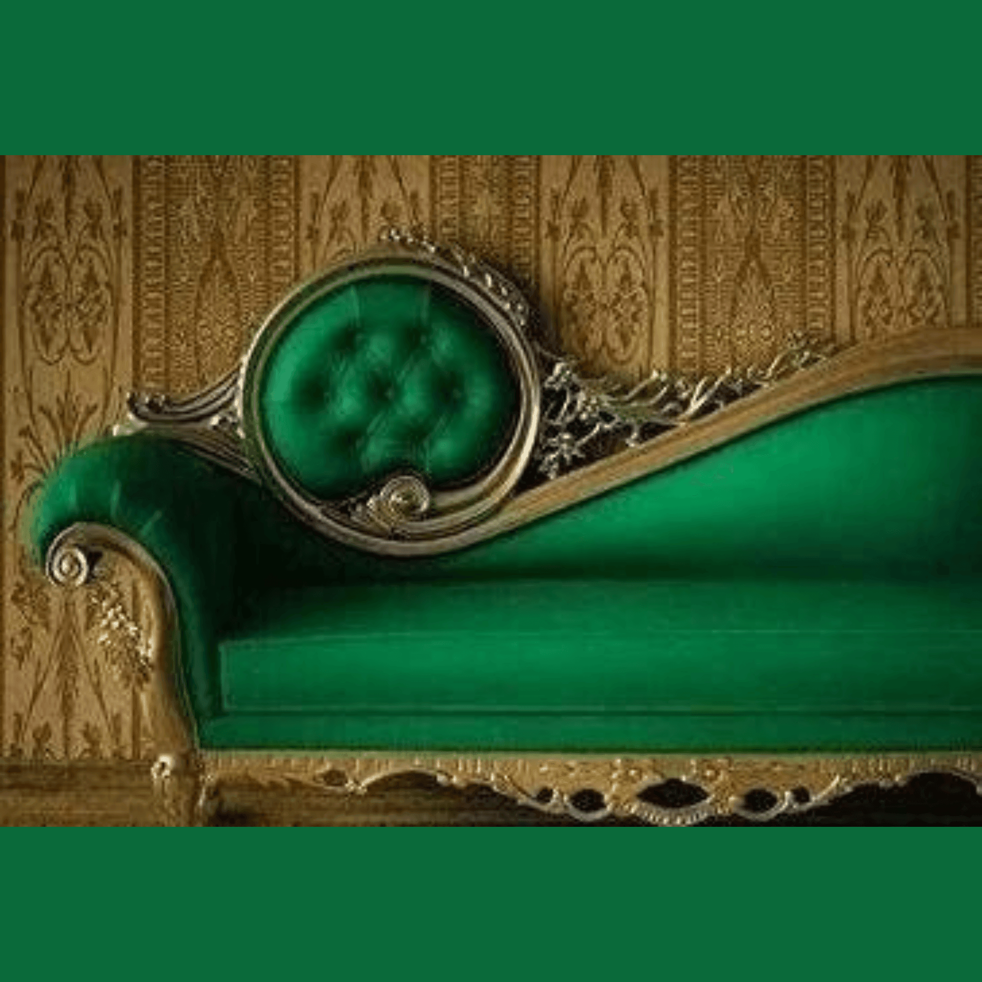 Buy Teak Wooden Victorian Style Sofa Couch Chaises Lounges (Green