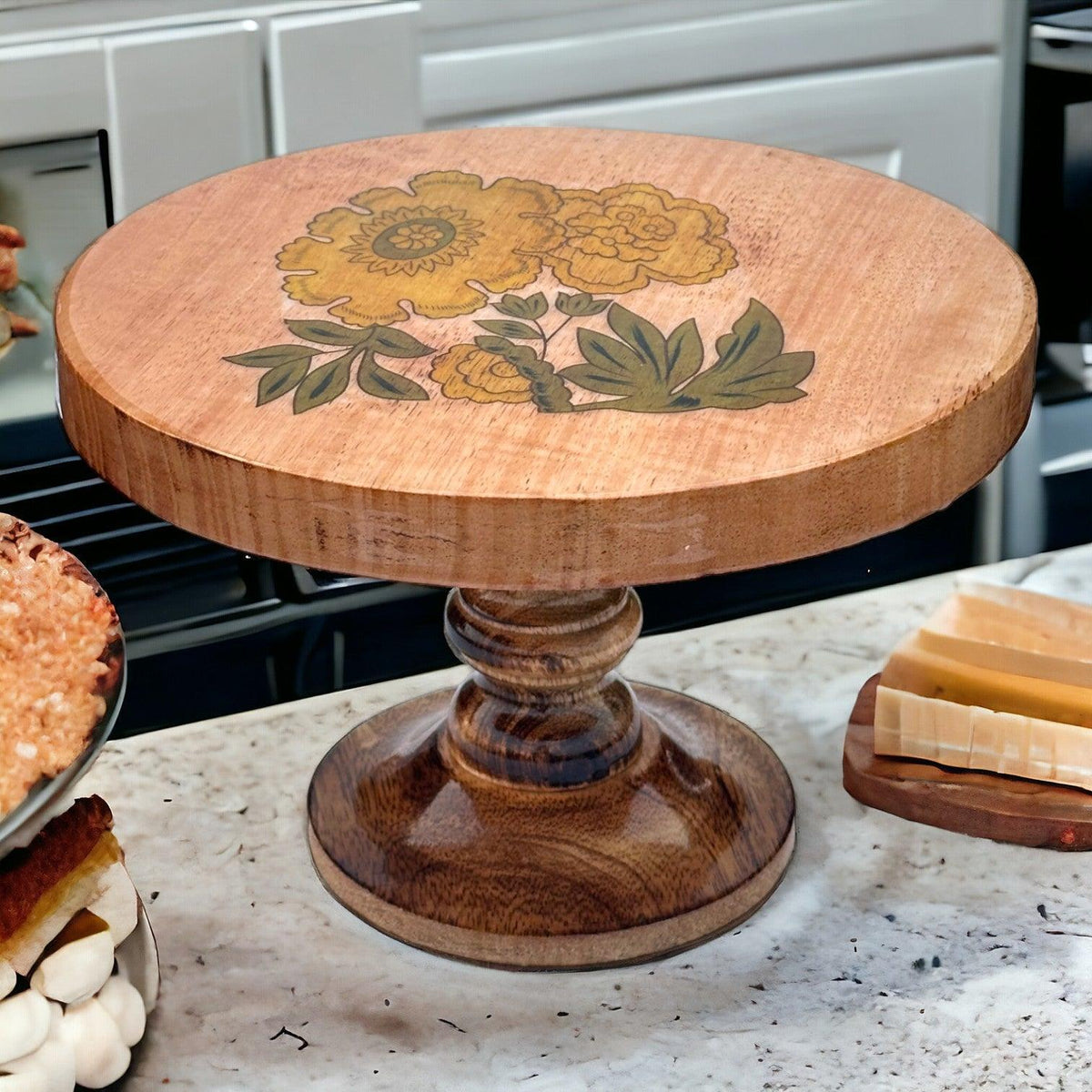 Sylvan mango wood foldable cake stand