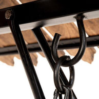 Wooden Twist Garden Balcony Swing - seating close-up