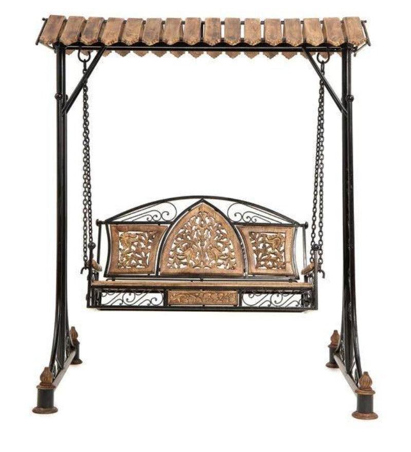 Wooden Twist Garden Swing - hammock hanging chains