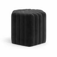 Wooden Twist Lucid Hexagonal Shape Solid Wood Pouf Ottoman Stool - WoodenTwist