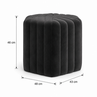 Wooden Twist Lucid Hexagonal Shape Solid Wood Pouf Ottoman Stool - WoodenTwist