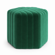 Wooden Twist Lucid Hexagonal Shape Solid Wood Pouf Ottoman Stool - WoodenTwist