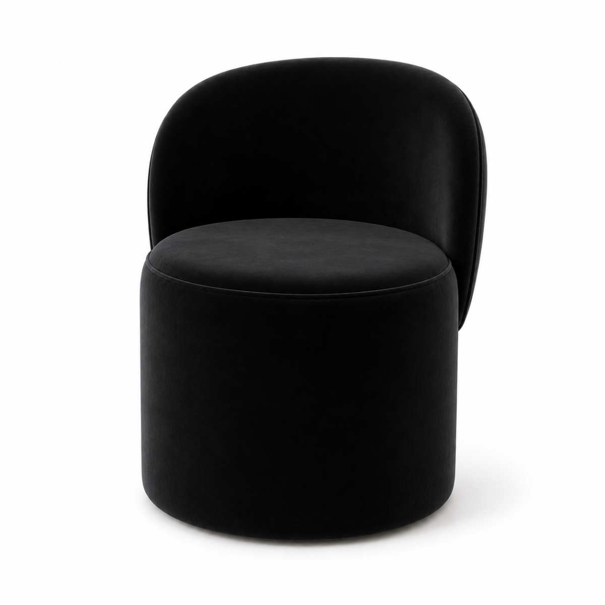 Wooden Twist Luxe Round Velvet Accent Chair
