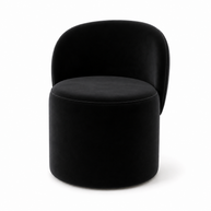 Wooden Twist Luxe Round Velvet Accent Chair