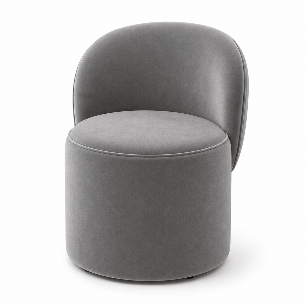 Wooden Twist Luxe Round Velvet Accent Chair