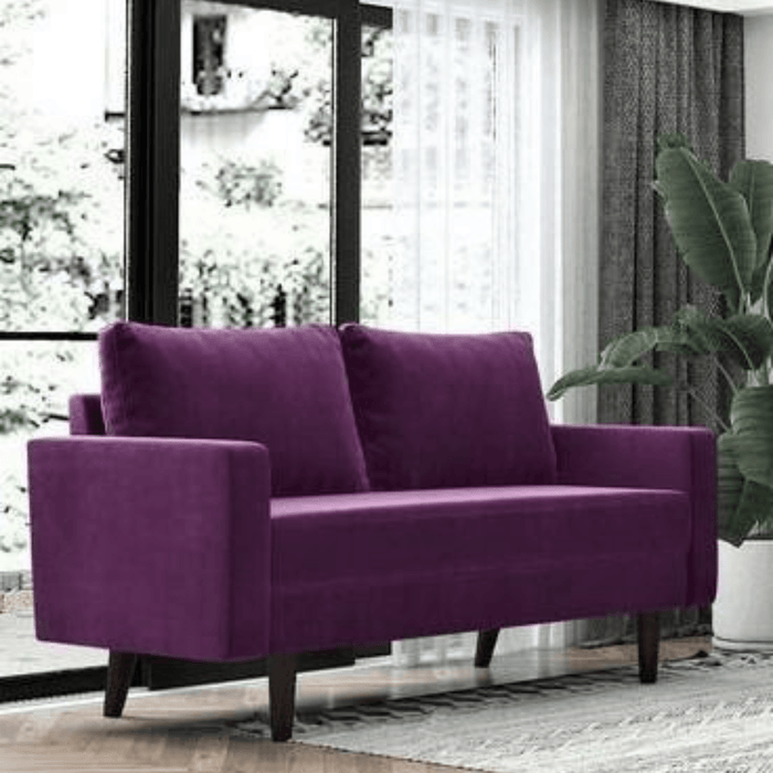 Wooden Twist Allay Designer Handmade Velvet Fabric Solid Wood Soft & Comfortable Sofa Set - WoodenTwist