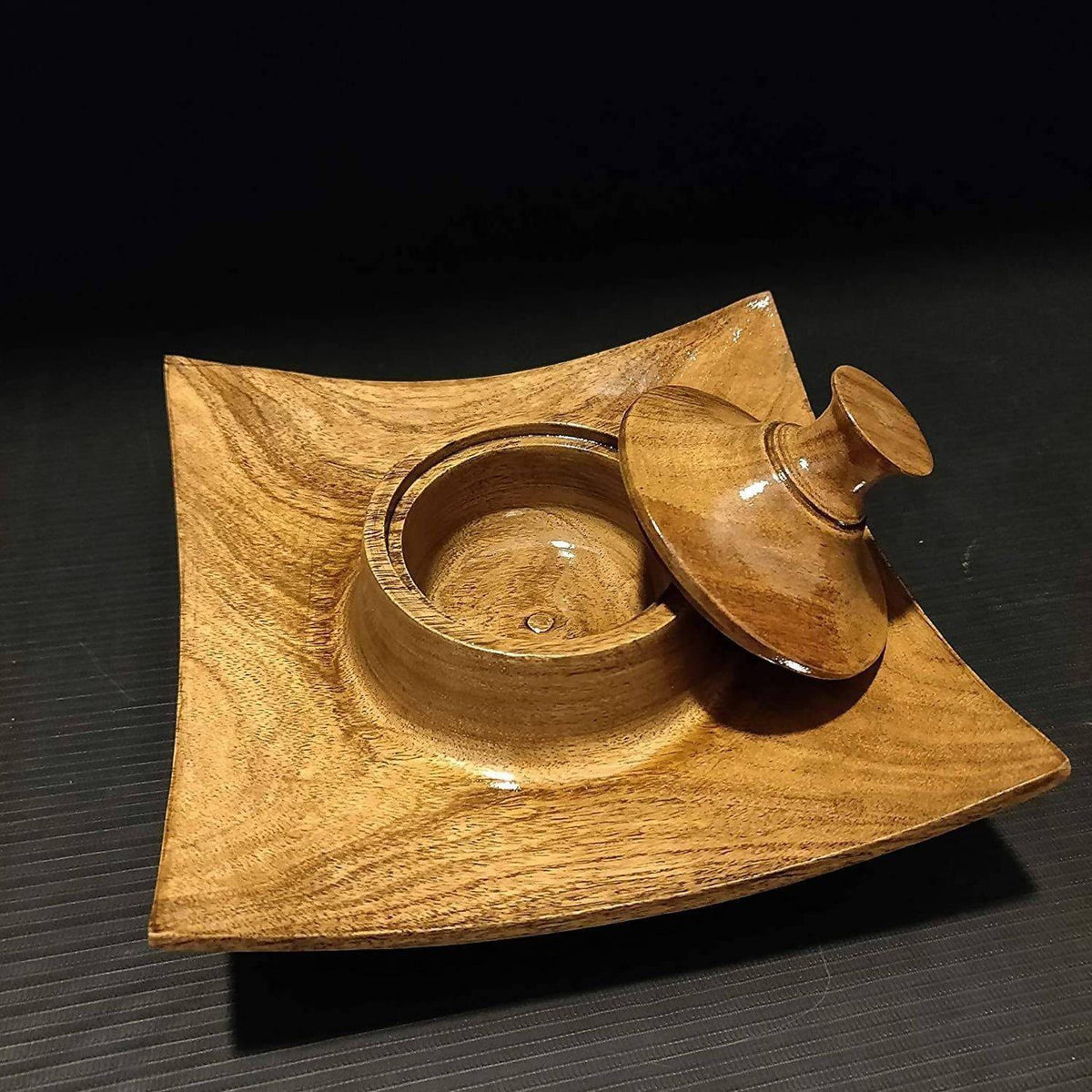 Wooden Twist Serving Platter Wooden Snack Tray