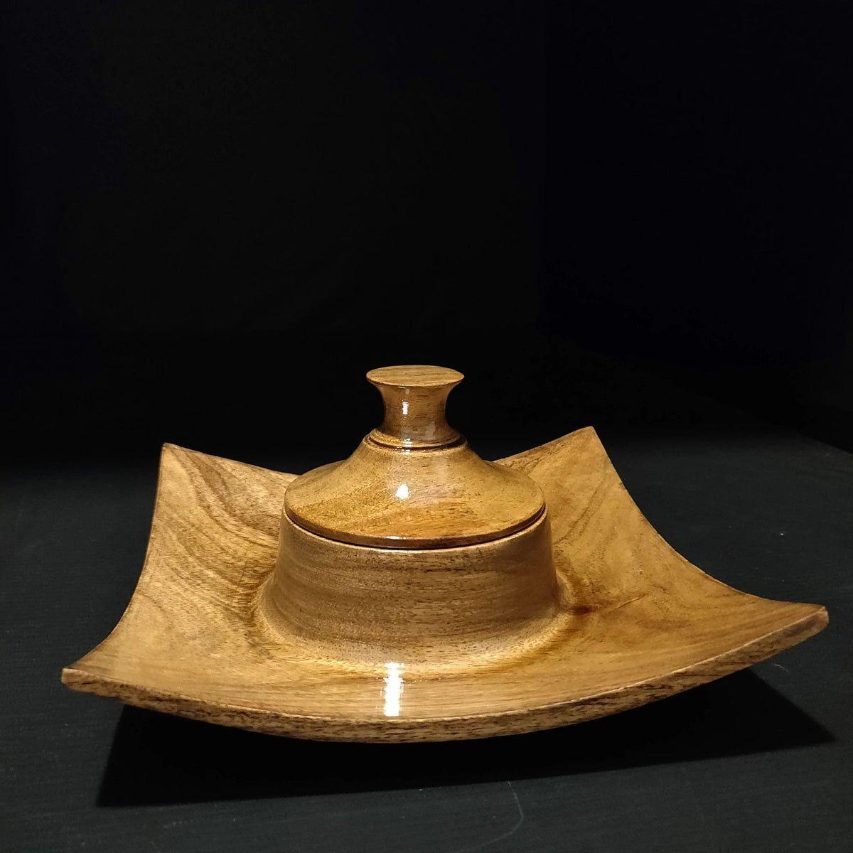 Wooden Twist Serving Platter Wooden Snack Tray