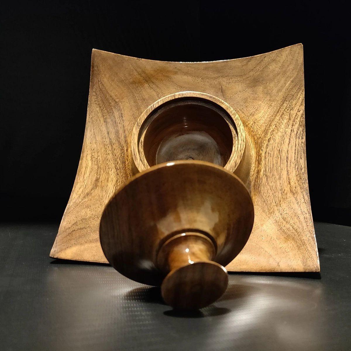 Wooden Twist Serving Platter Wooden Snack Tray