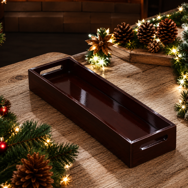 Wooden Twist Stylish Handles, Serving Tray 