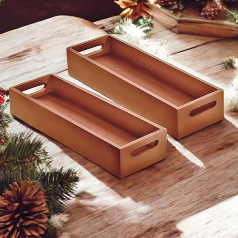 Wooden Twist Stylish Handles, Serving Tray