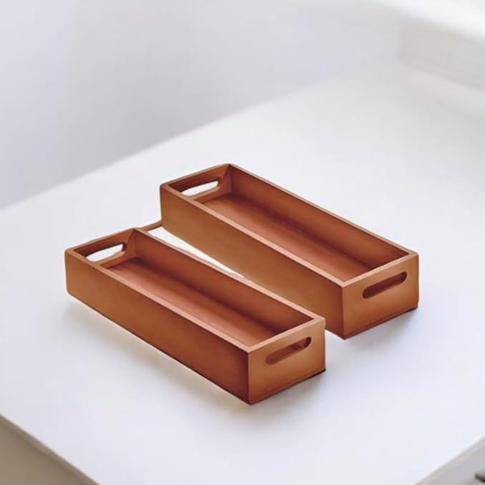 Wooden Twist Stylish Handles, Serving Tray