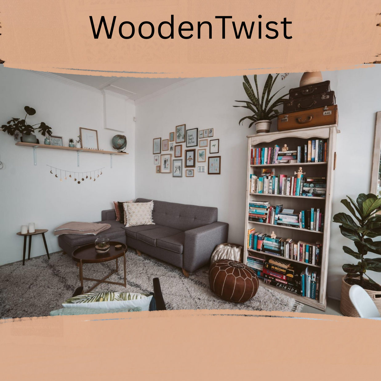 Wooden Handmade Beautiful Dazzling Modern 3 Seater Sofa Set (Grey) - WoodenTwist