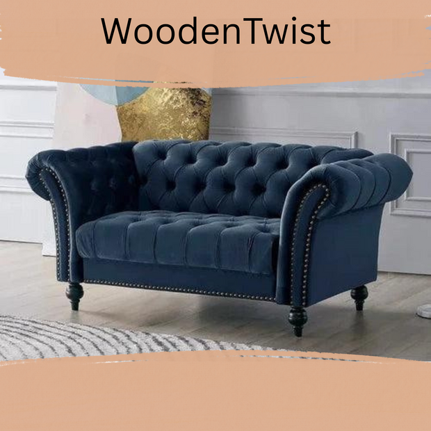 Modern Chesterfield 2 Seater Sofa - WoodenTwist
