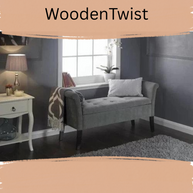 Handmade Exclusive Modern Design Wooden Bench with Storage (Walnut Legs) - WoodenTwist