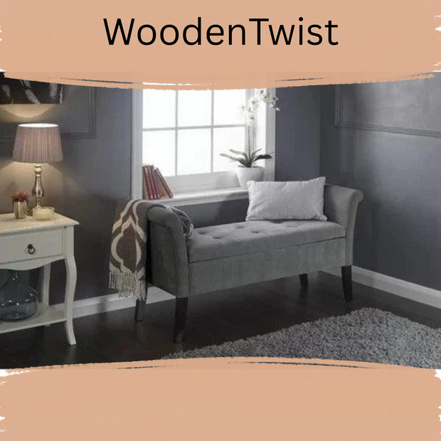 Handmade Exclusive Modern Design Wooden Bench with Storage (Walnut Legs) - WoodenTwist