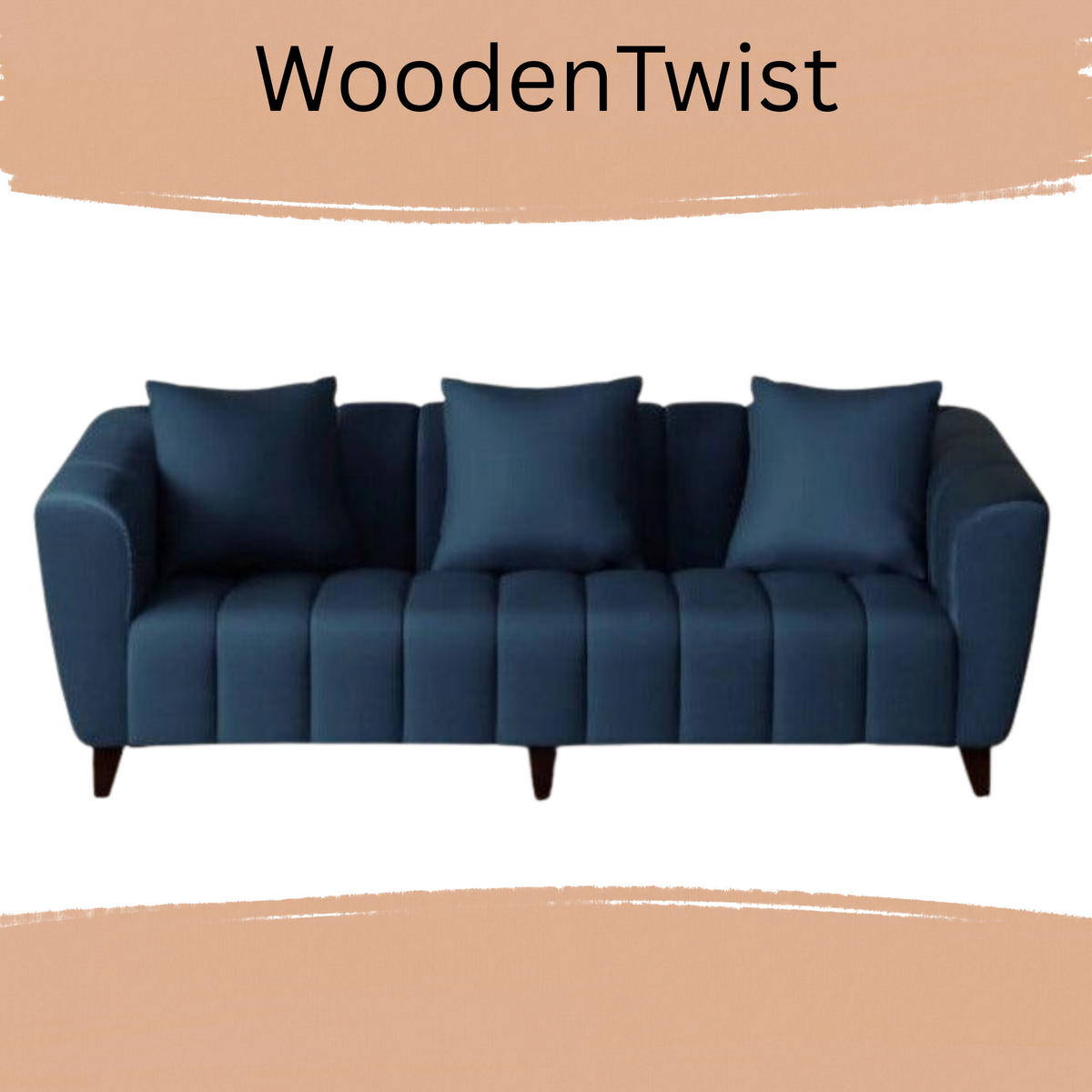 Premium Rolled Arms 3 Seater Sofa