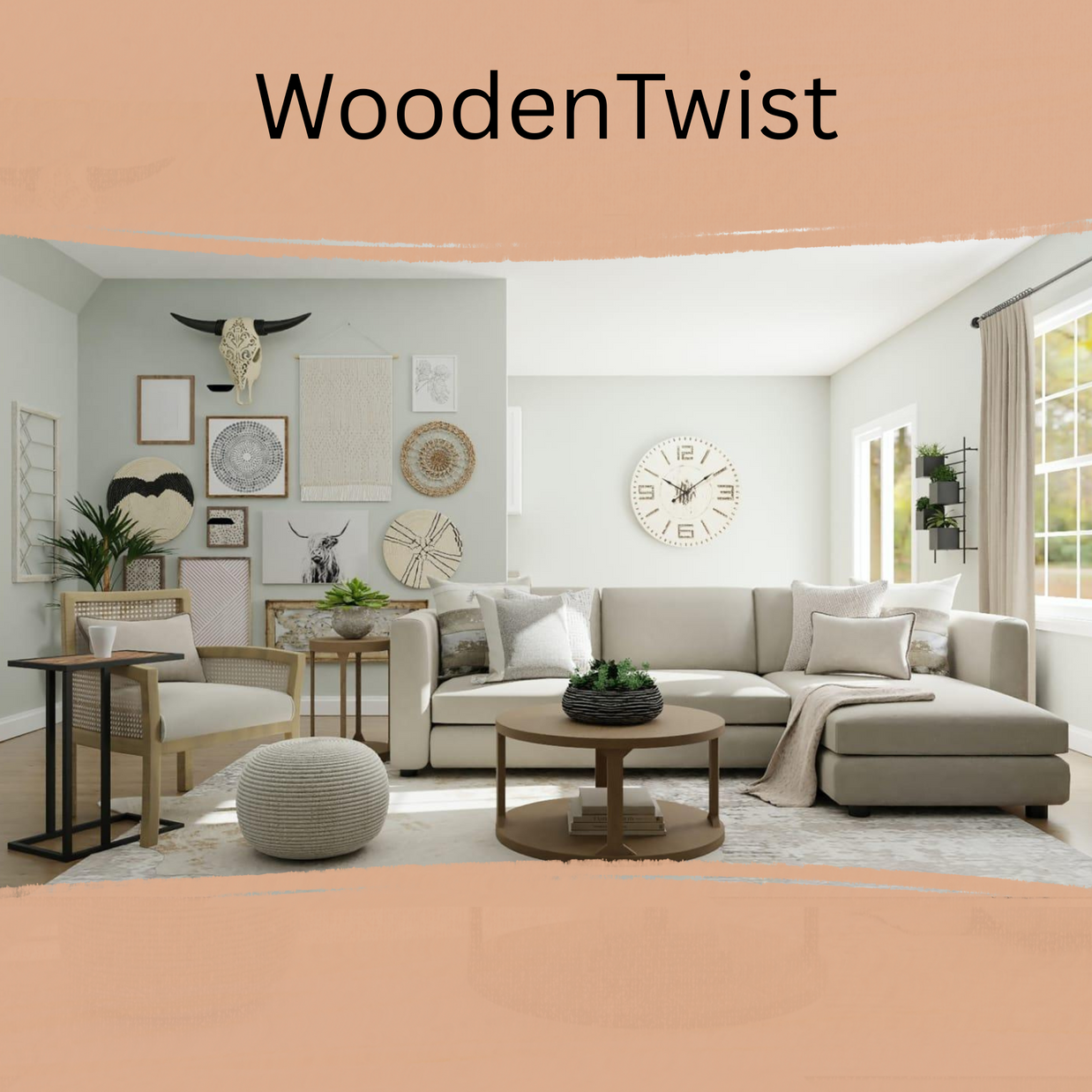 Wooden Handmade Plush Comfort Sectional L-Shape 5 Seater Sofa Set - WoodenTwist