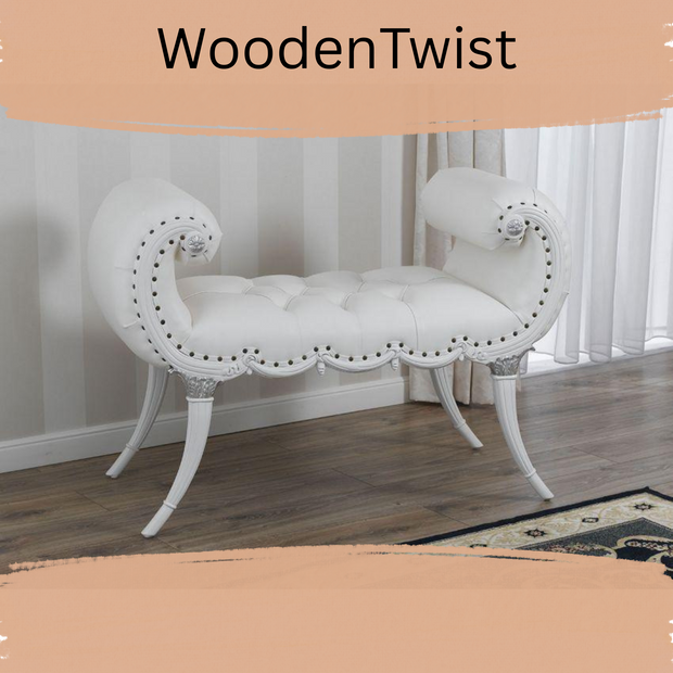 Ritzy Sheesham Wood Bench Couch - WoodenTwist