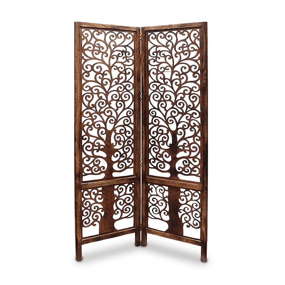 Nezox handcrafted Mango Wood room divider partition screen, view 10