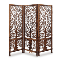 Nezox handcrafted Mango Wood room divider partition screen, view 2