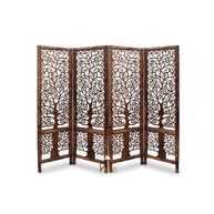 Nezox handcrafted Mango Wood room divider partition screen, view 5