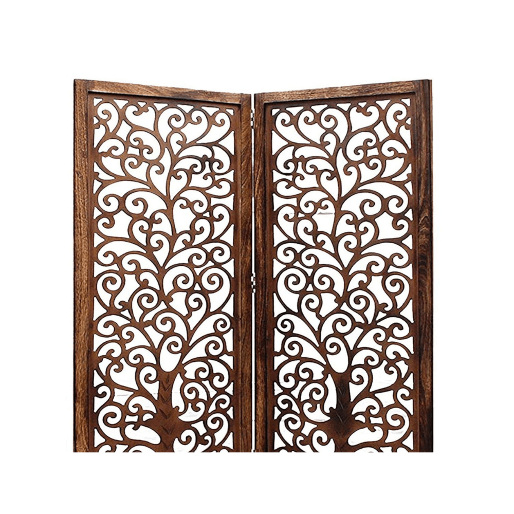 Nezox handcrafted Mango Wood room divider partition screen, view 7