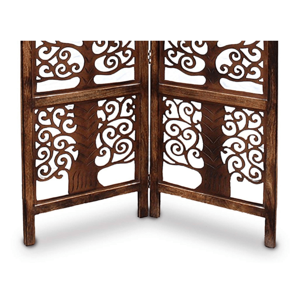 Nezox handcrafted Mango Wood room divider partition screen, view 8