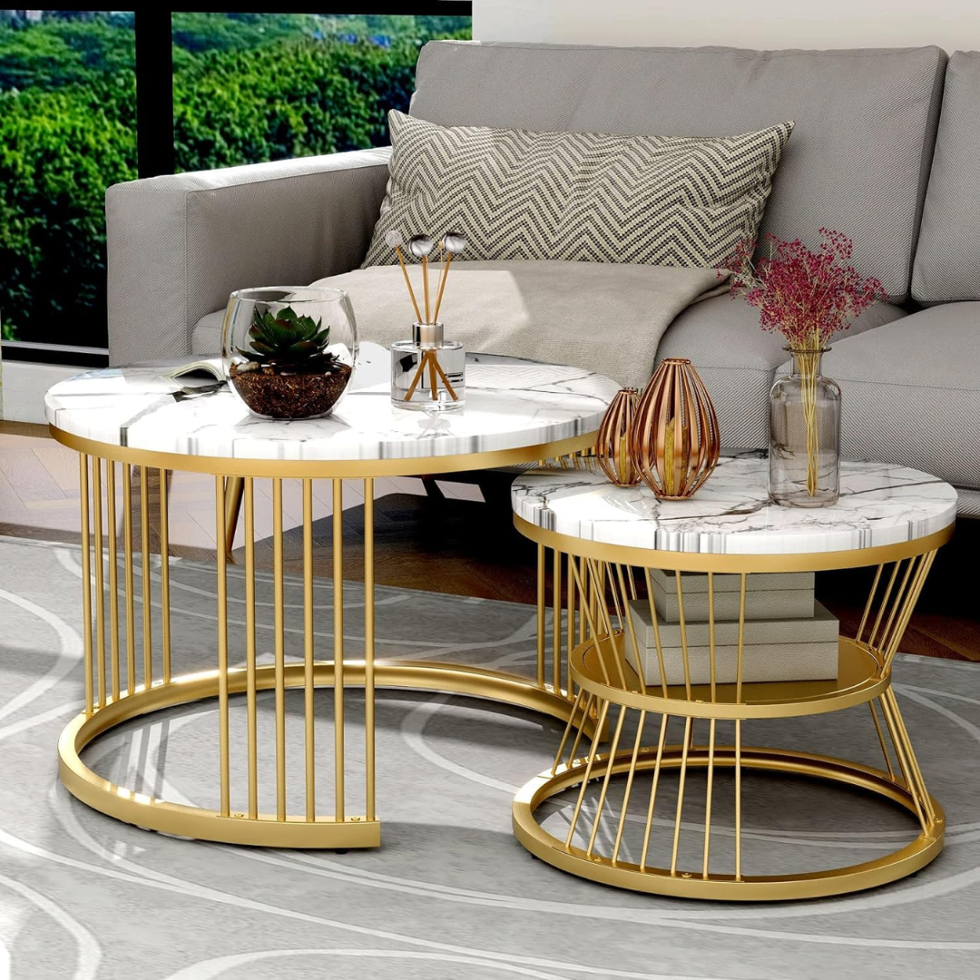 Metallic coffee table