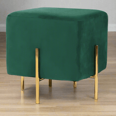 Wooden Twist Ottoman 