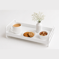Wooden Twist Rectangular Vanity Tray Modern Organizer Tray