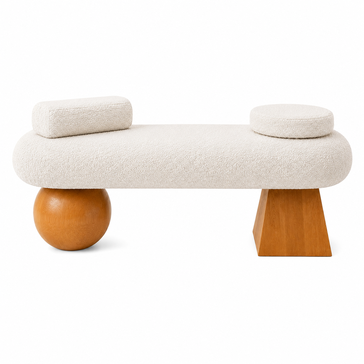 Modern Boucle Upholstered Bench