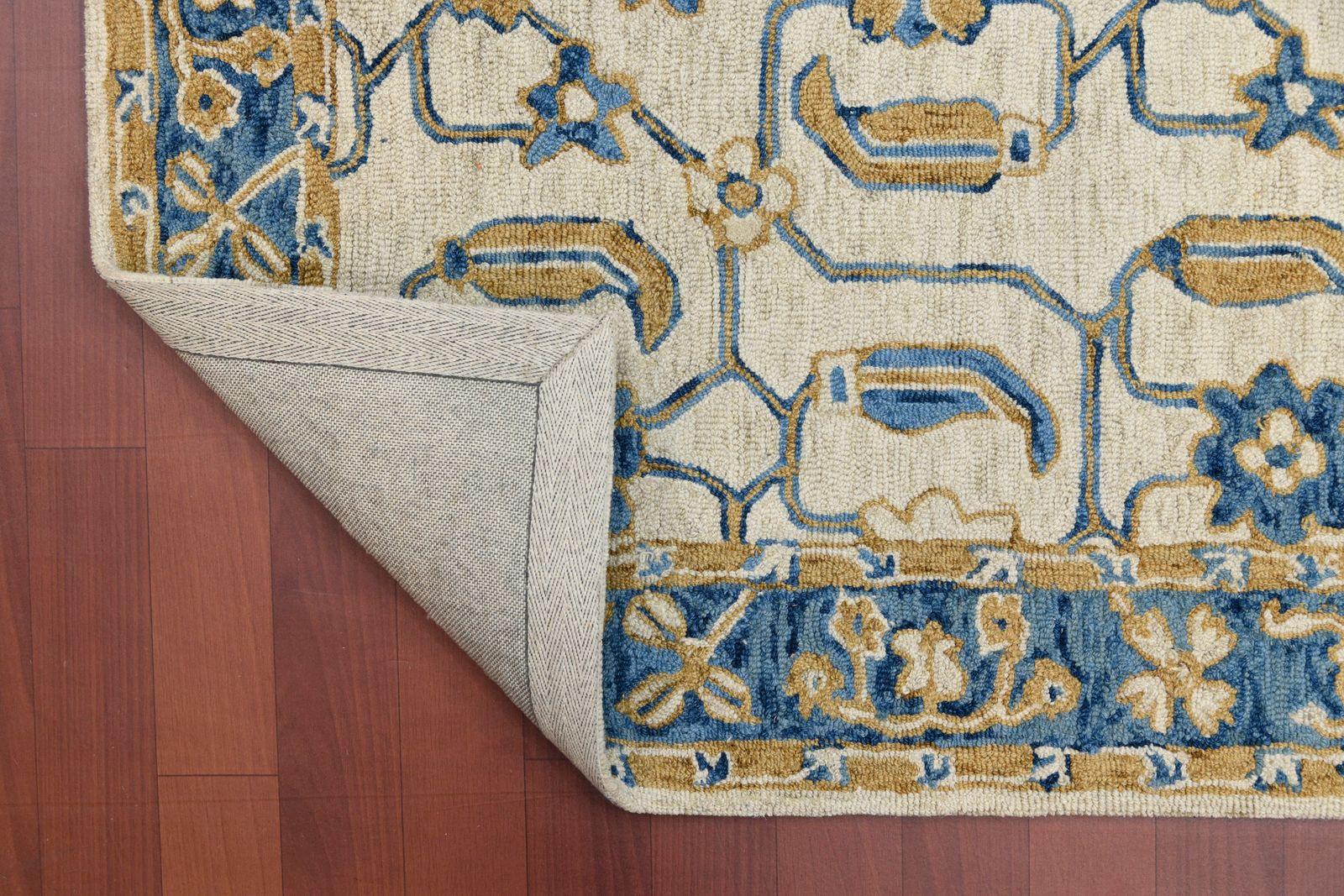 Hand Tufted Romania Royal Blue Color Carpet - WoodenTwist