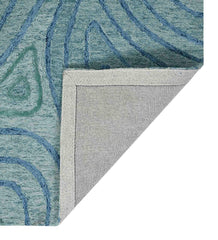 Hand Tufted Canyan AQUA Color Carpet - WoodenTwist