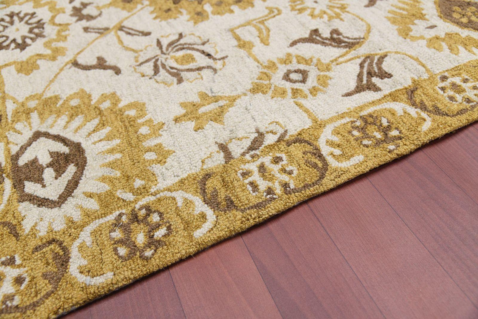 Hand Tufted Romania Gold Color Carpet - WoodenTwist