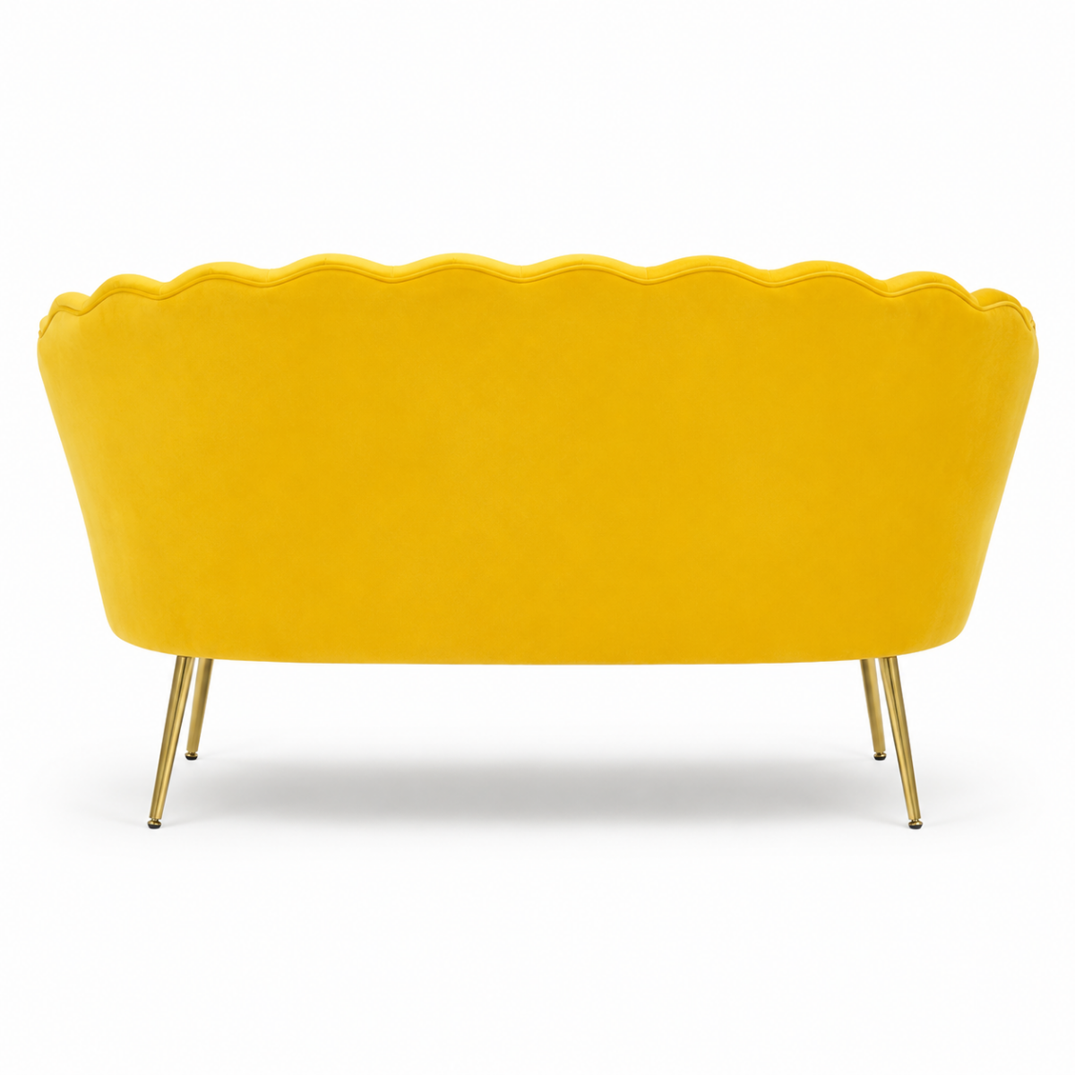 Wooden Twist Terciopelo Flared Arm Solid Wood Metal Legs Velvet Fabric Loveseat Modern Chaise Lounge