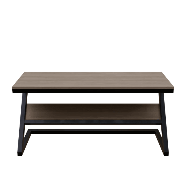 Wooden Twist Z-Shaped Executive Study Desk Table laminated Top with Steel Base - WoodenTwist