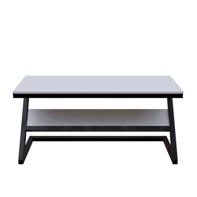 Wooden Twist Z-Shaped Executive Study Desk Table laminated Top with Steel Base - WoodenTwist