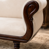Wooden Twist Hand Carved Teak Wood Couch for Living Room