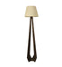 Zoe Wooden Floor Lamp with Brown Base and Jute Fabric Lampshade - WoodenTwist