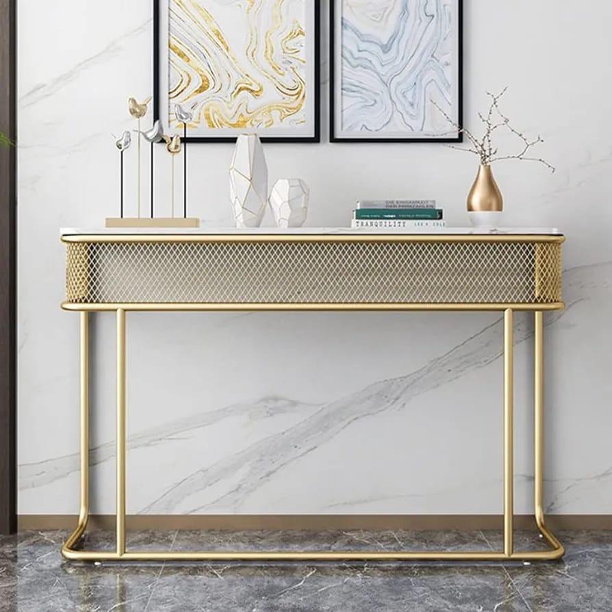 Iron and white marble, made to impress