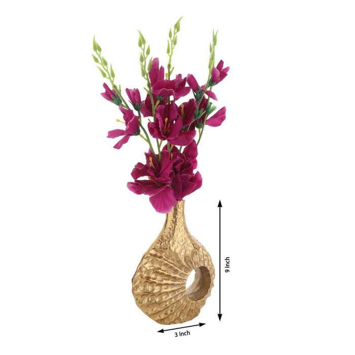 Seashell Serenity Vase - Small Golden - WoodenTwist