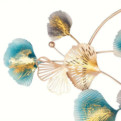 abstract metallic flowers and leaves