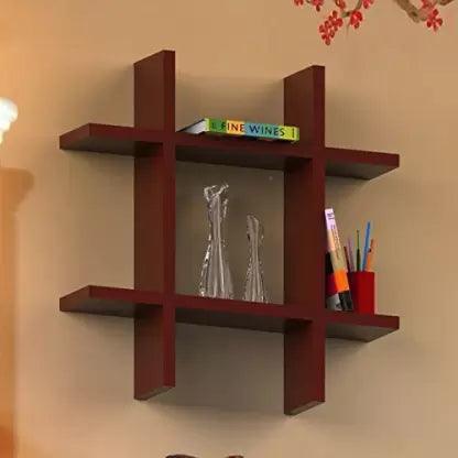 Wooden Twist Big Tier Floating Wall Shelves ( Brown ) - WoodenTwist