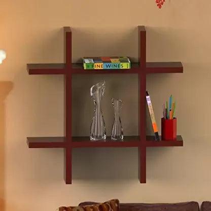 Wooden Twist Big Tier Floating Wall Shelves ( Brown ) - WoodenTwist